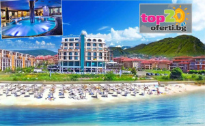 5* Летен Релакс и Спа на 1-Ва Линия! Нощувка с Ultra All Inclusive 24/7 + Топли Басейни, Чадъри и Шезлонги, Джакузита, Спа Пакет и Детски Кът с Аниматор в Обновения Гранд Хотел Свети Влас 5*, Свети Влас, от 110 лв./Човек! Безплатно за Деца до 6 Год.! ...