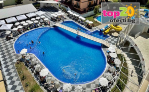 Страхотно Лято в Слънчев Бряг! Нощувка с Premium All Inclusive + Чадър и Шезлонг на Плажа + Водна Пързалка + Голям Басейн, Детски Басейн, Анимация и Паркинг в Гранд Хотел Нирвана 4*, Слънчев Бряг, от 69 лв./Човек. Безплатно за Едно Дете до 12 Год.! ...